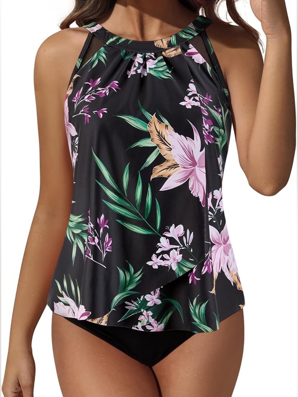 Tummy Control Tankini Bathing Suit Ruffle High Waisted Swimsuit